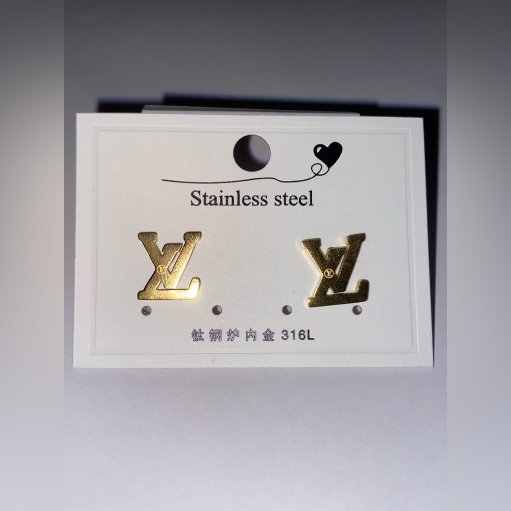 gold LV fashion earrings-COPIES